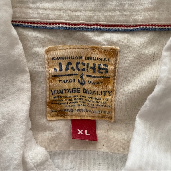 Jachs Men's White Snap Front Shirt - Picture 7 of 8